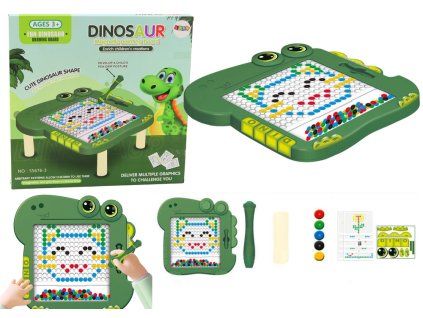 Tabella educativa magnetica Dino verde