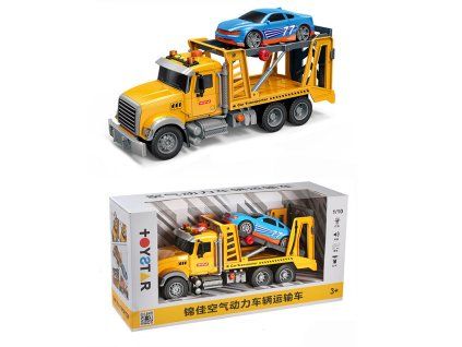 Veicolo di soccorso con piattaforma regolabile e auto giocattolo