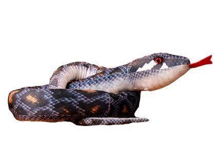 Peluche serpente 210 cm grigio
