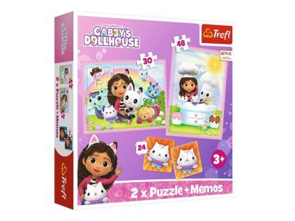 Puzzle a Pexeso Gabby con il gatto Trefl