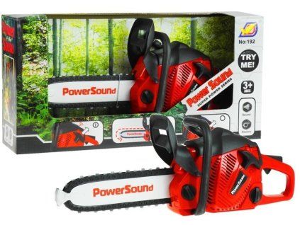 Motosega giocattolo rossa con suono
