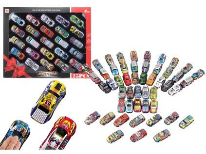 Set di macchinine a molla colorate 25 pezzi