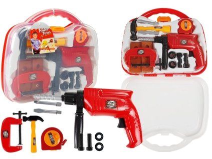 Set di attrezzi in valigetta con trapano