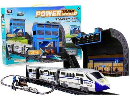 Treno con stazione e vagone