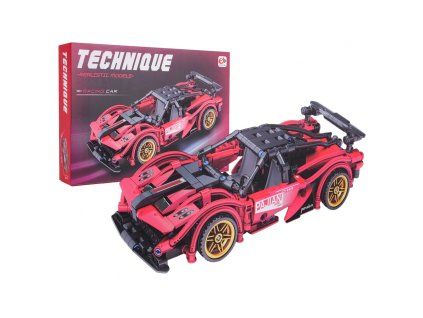 klocki auto sportowe czerwone 482el (1)