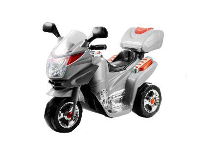 Dětská elektrická motorka stříbrná01
