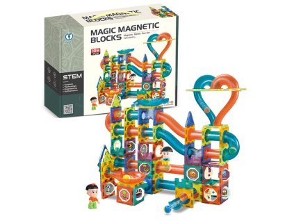 Magnetická stavebnice kuličková dráha 188 dílů6