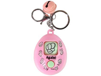 Portachiavi Gioco carta forbice sasso rosa