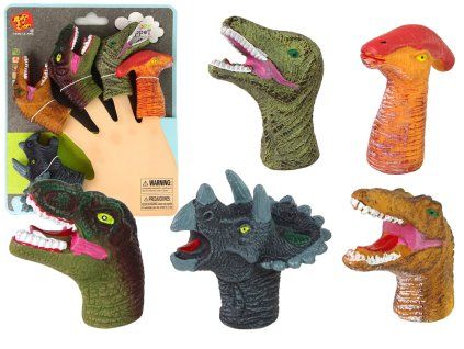 Pupazzi da dito colorati Dinosauri