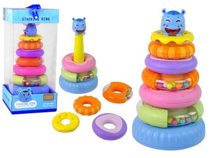 Piramide educativa con anelli colorati