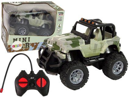 Auto da corsa radiocomandato R/C 1:43 mimetico