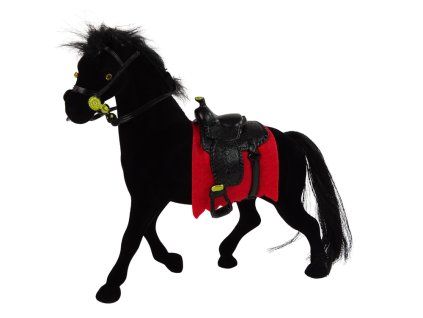 Figura cavallo nero vellutato