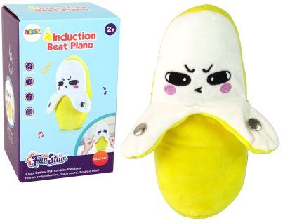 Banana di peluche interattiva 22 cm gialla