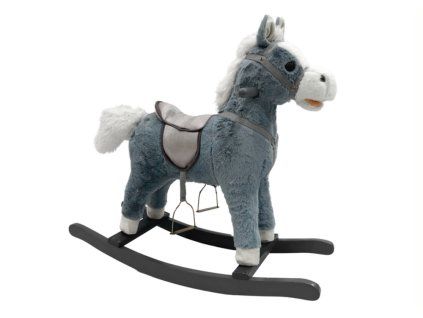 Cavallo a dondolo con suoni 74 cm grigio