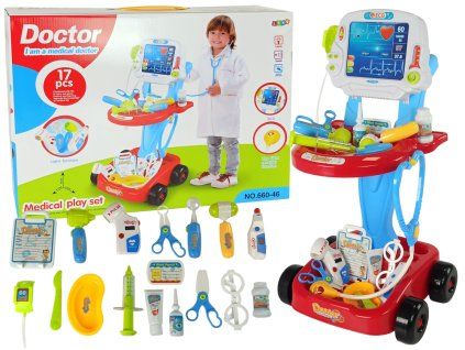 Grande set medico su carrello EKG