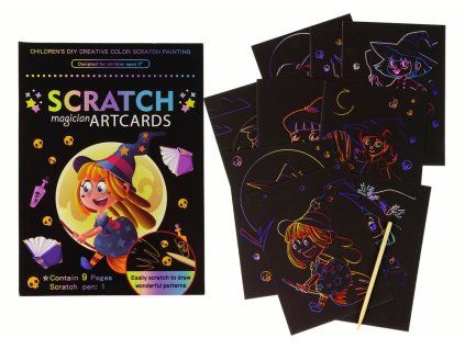 Colora e strofina per bambini Streghe Magiche