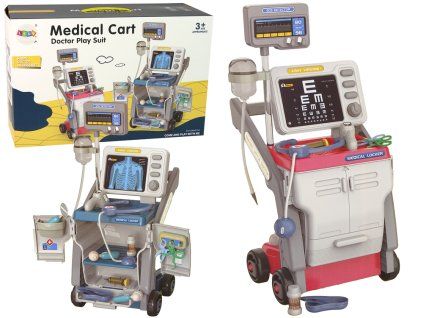 Set per piccolo dottore carrello medico rosa