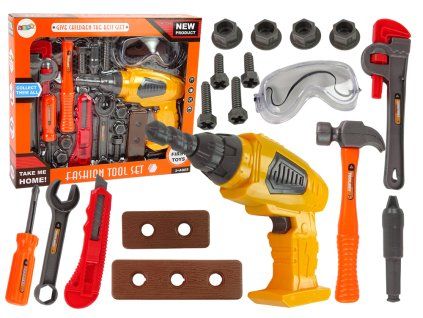 Grande set di attrezzi per bambini con trapano