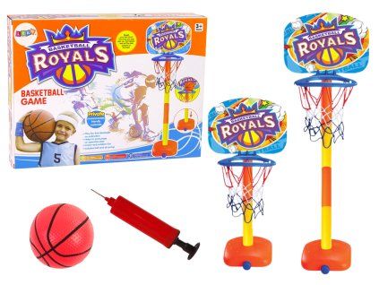 Canestro da basket per bambini con supporto, pallone e pompa 120 cm