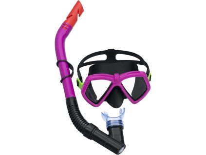 Set da immersione maschera con snorkel rosa