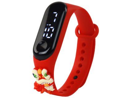 Orologio per bambini Drago con display touch rosso