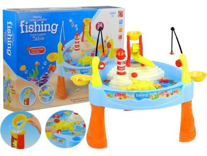 Gioco di pesca con pesciolini nel tavolino