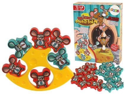 Gioco di abilità Topini in equilibrio nel formaggio 12 pezzi