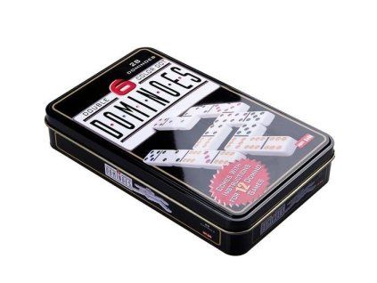 Gioco logico Domino in scatola di metallo con 28 pezzi