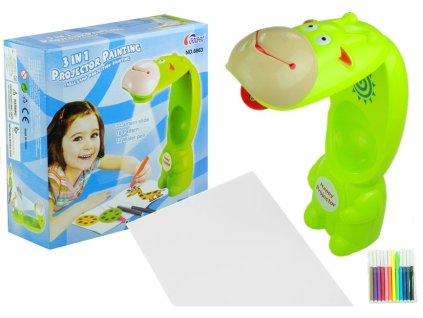 Projektor žirafa se sešitem a voděodolnými fixy