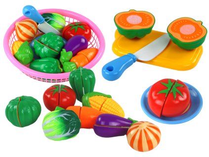 Set di verdure con velcro in cestino 8 pz