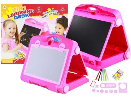 Grande lavagna 2 in 1 con modelli rosa