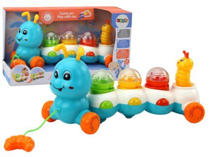 Caterpillar tirante colorata con luci e suoni