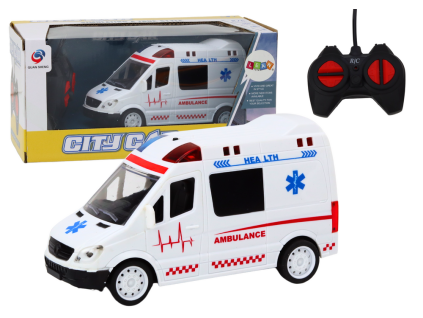 Ambulanza RC radiocomandata con luci e suoni bianca