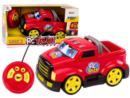 Auto giocattolo per bambini radiocomandato con luci e suoni rossi