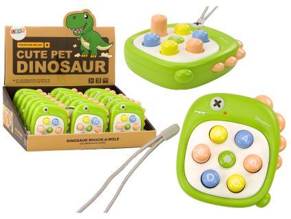 Gioco di abilità Whack A Mole Dino verde con lettere