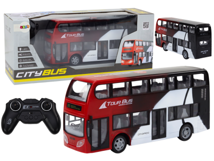 Autobus RC a due piani con luci e telecomando