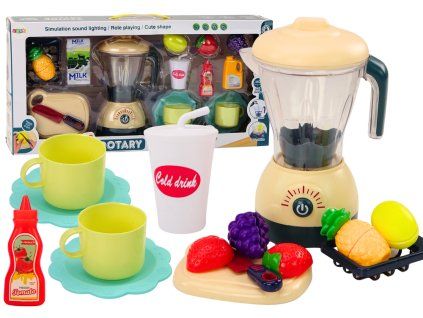 Frullatore elettrico con frutta da tagliare, luci e suoni