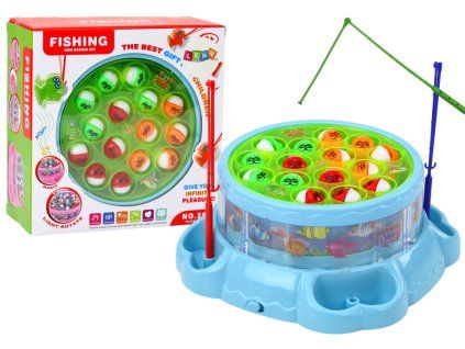 Gioco di pesca con canne, luci e suoni, blu