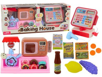 Set da gioco pasticceria con cassa e microonde