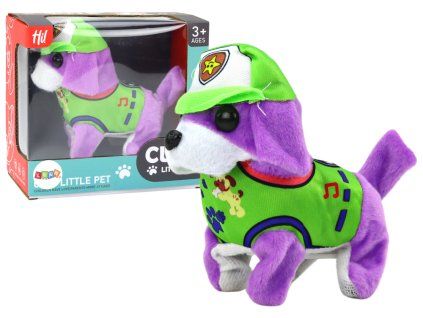 Cane di peluche interattivo cammina e abbaia viola