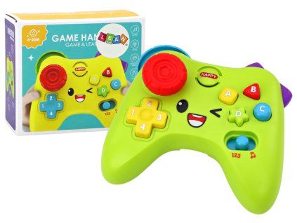 Console educativa interattiva con luci e suoni verde