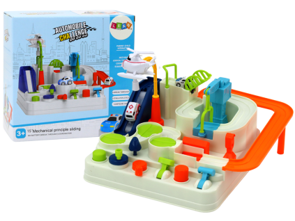 Pista da corsa interattiva con parcheggio per bambini auto