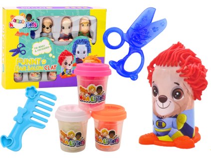 Kreativní sada modelína postavičky kadeřnický salon s příslušenstvím