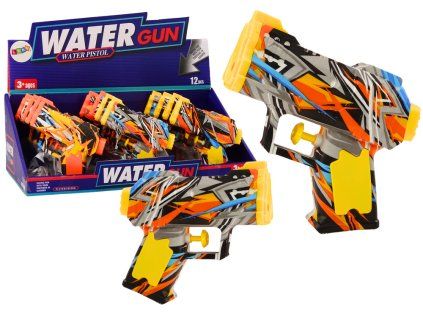 Piccola pistola ad acqua gialla arancione graffiti