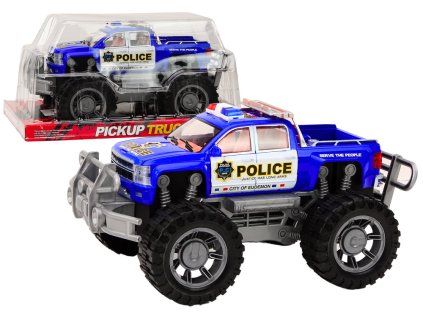 Pickup della polizia fuoristrada blu