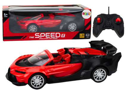 Auto sportivo RC 1:18 rosso con telecomando