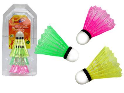 Set di 3 volani da badminton colorati