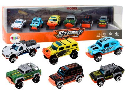 Set di auto fuoristrada in metallo 1:64 6 pezzi