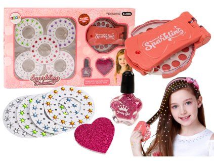 Set per decorare i capelli con diamanti e glitter