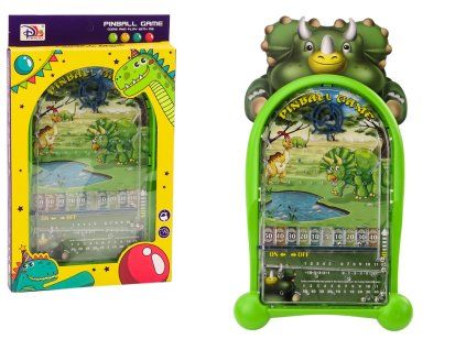 Gioco di abilità Pinball Dinosauri con supporto verde